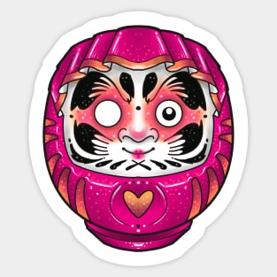 daruma doll pink Sticker